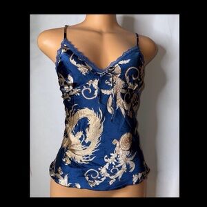 Elegant Blue and Gold Women's Top